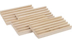4 WOODEN DOMINO RACKS