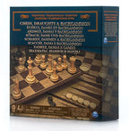 JEU D'ÉCHECS/DAMES/BACKGAMMON 3 EN 1