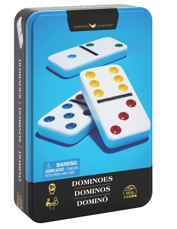 JEU DOMINOS DOUBLE 6 DANS UNE BOÎTE EN MÉTAL