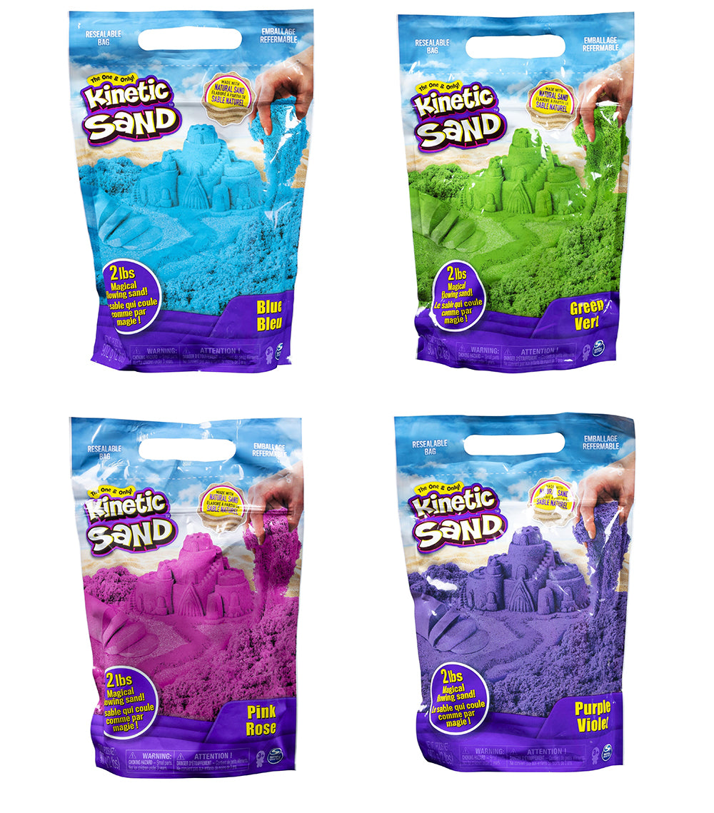KINETIC SAND - COLORED SAND 2LBS ASST (RESEALABLE BAG)