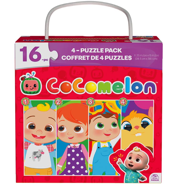 SPINMASTER CASSE-TÊTE 4 X 16 PIÈCES - COCOMELON