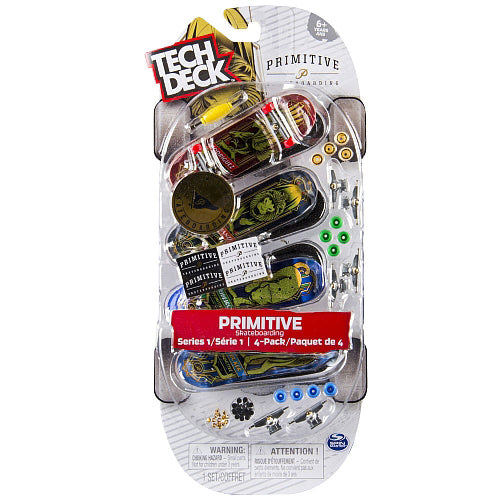 TECH DECK - ENS DE 4 PLANCHES À ROULETTES À DOIGTS ASST