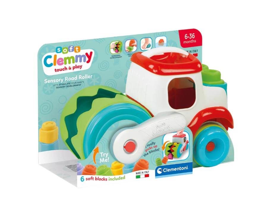 CLEMENTONI SOFT CLEMMY - CAMION SENSORIEL ROULEAU MANGE-BLOCS