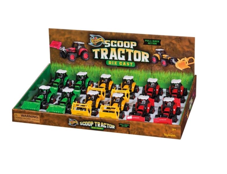 TRACTEUR SCOOP - DIE-CAST À FRICTION (ASSORTIS)