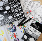 SYCOMORE ARTISSIMO - 10 MANGA HERO PICTURES AND MARKERS