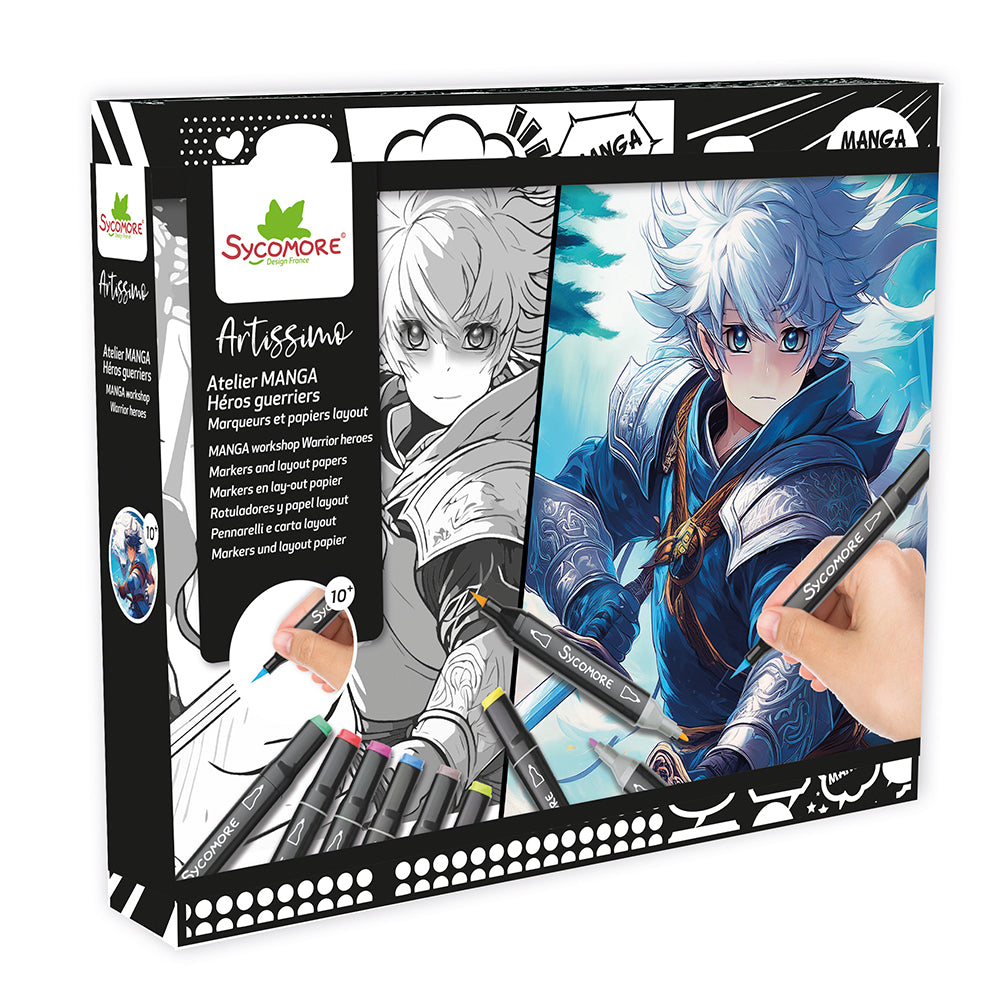 SYCOMORE ARTISSIMO - 10 MANGA PANELS AND MARKERS - MARTIAL ARTS