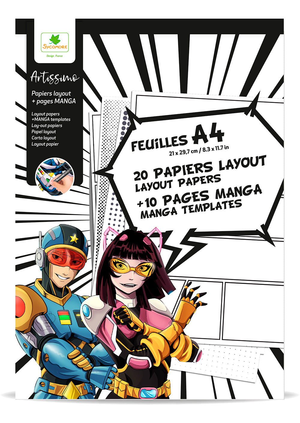 SYCOMORE ARTISSIMO - 20 LAYOUT PAPERS AND 10 MANGA PAGES