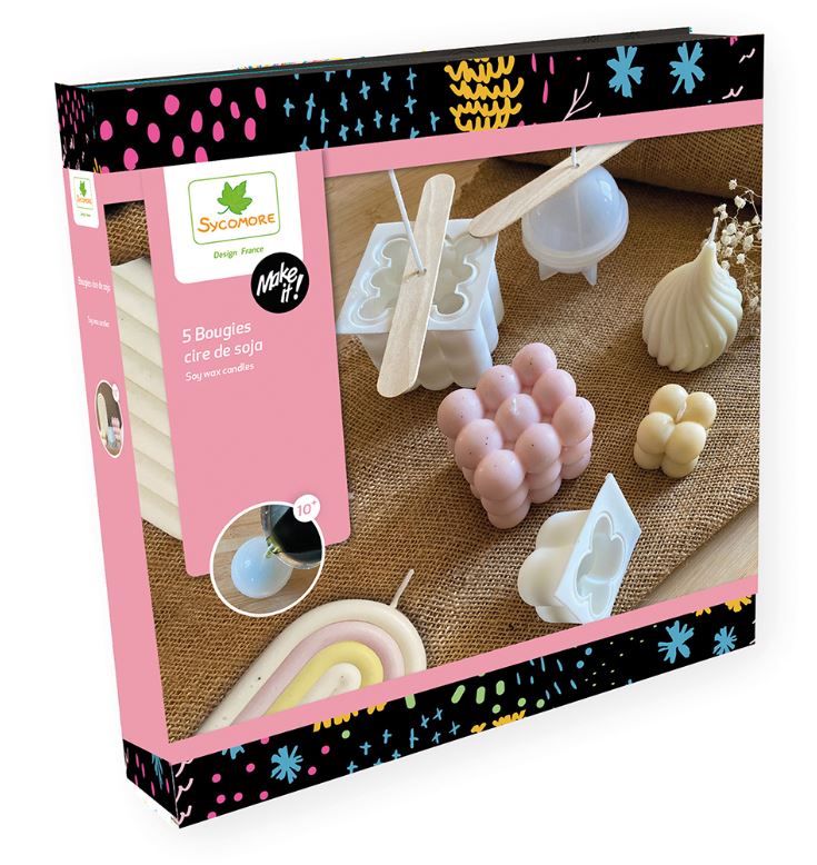 MAKE IT! - COFFRET DE CHANDELLES CIRE DE SOYA (BOUGIES)