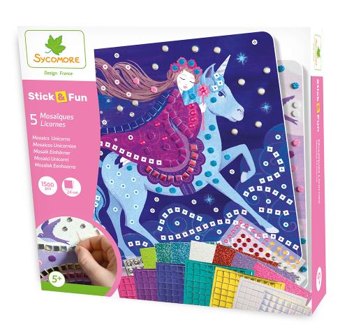 STICK'N FUN - LARGE MODEL 5 MOSAICS UNICORN