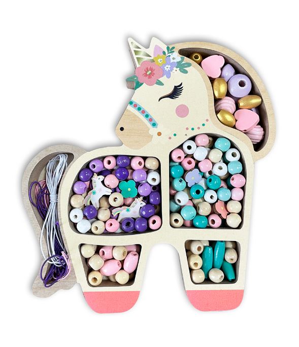 SYCOMORE - UNICORN WOODEN BEAD SET ASST