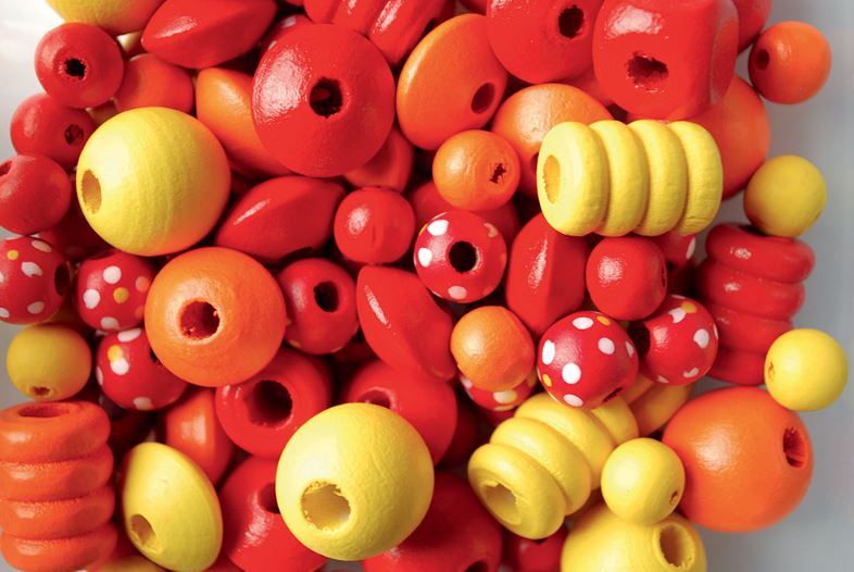 WOODEN BEAD TUBE - 300 VIBRANT PIECES