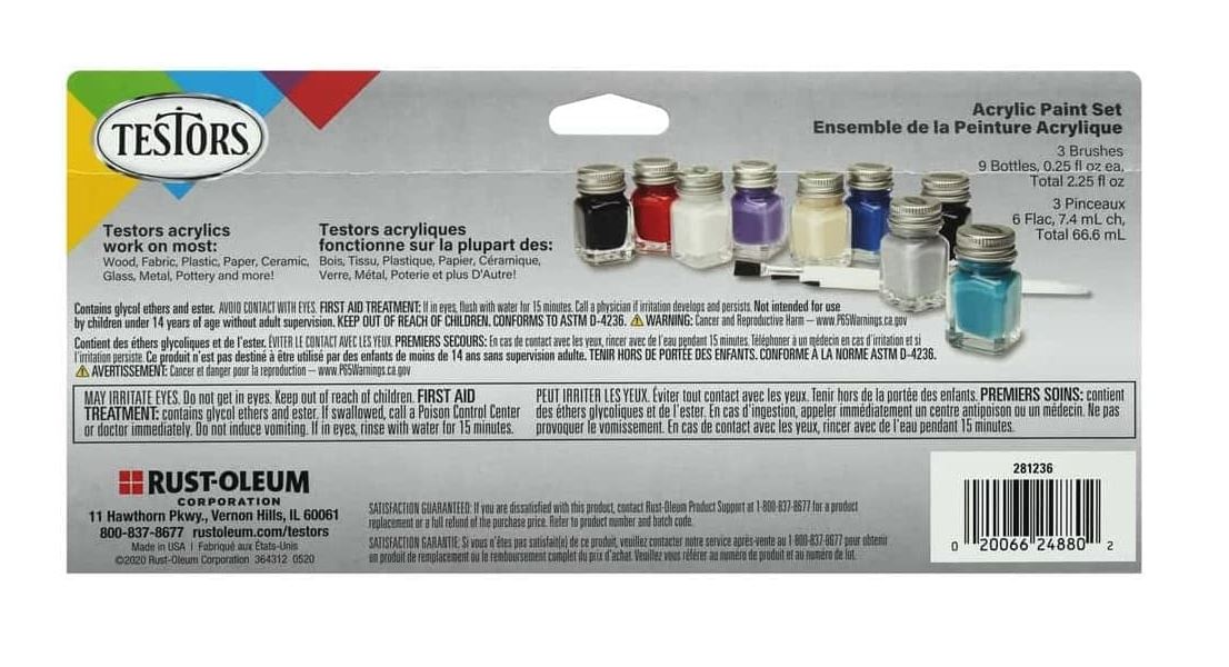 TESTORS - 9-PIECE CAR/TRUCK PAINT SET