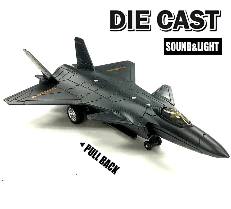 J-20 FIGHTER JET WITH SOUNDS AND LIGHTS 9"