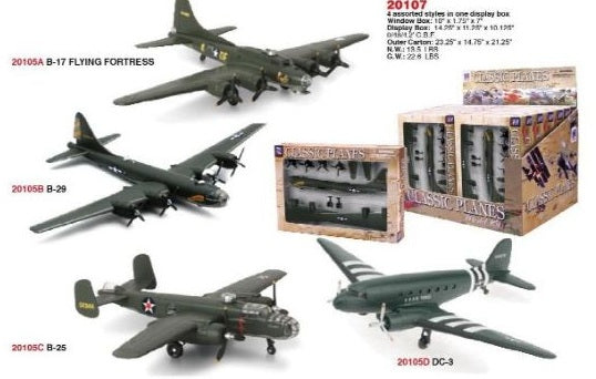 9" CLASSIC AIRPLANE MODEL SET ASST