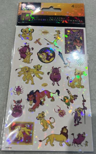 THE LION KING 30TH ANNIVERSARY STICKERS - 4 SHEETS