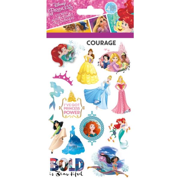 DISNEY PRINCESS STICKERS - 4 SHEETS