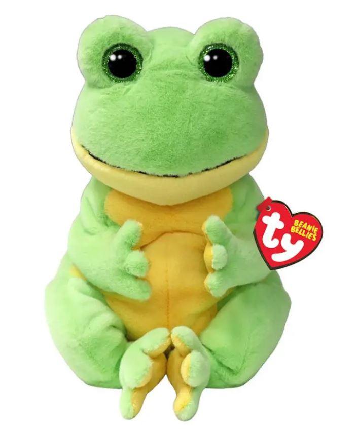 PELUCHE TY BEANIE BELLIES - SNAPPER GRENOUILLE VERTE MÉDIUM 13"