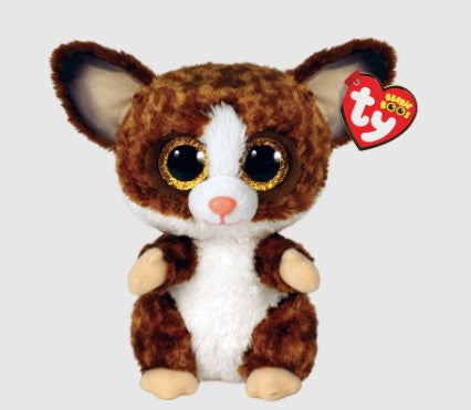 PELUCHE TY BEANIE BOOS - BINKY BÉBÉ GALAGO BRUN MÉDIUM (BUISSON) 13"