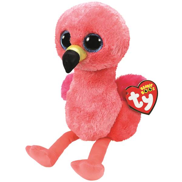 TY BEANIE BOOS PLUSH - GILDA THE PINK FLAMINGO MEDIUM 13"