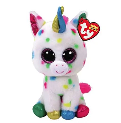 PELUCHE TY BEANIE BOOS - HARMONIE LICORNE TÂCHETÉE LARGE 16"