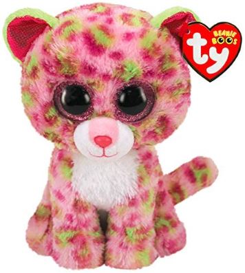 TY BEANIE BOOS PLUSH TOY - LAINEY THE MULTICOLOR LEOPARD SMALL 6"