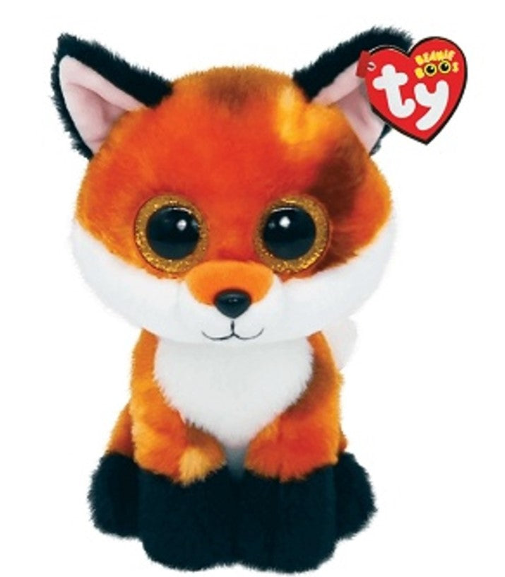TY BEANIE BOOS PLUSH - MEADOW ORANGE FOX MEDIUM 13"