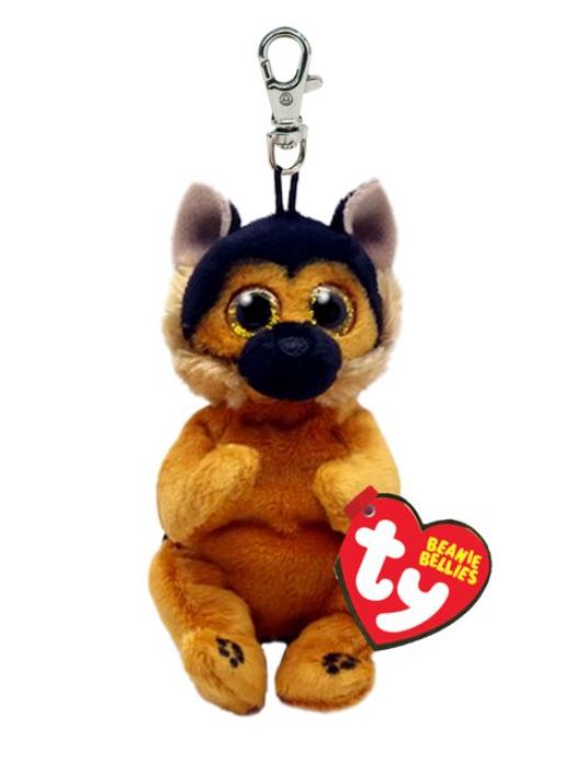 TY BEANIE BELLIES - ACE CHIEN BERGER ALLEMAND MARRON PORTE-CLÉS 5"