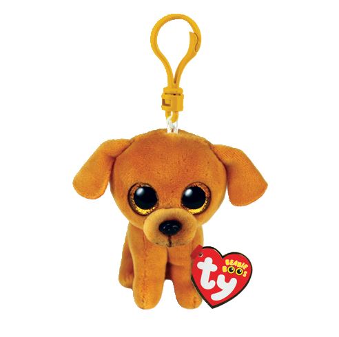 TY - ZUZU THE BROWN DOG KEYCLIP 5"
