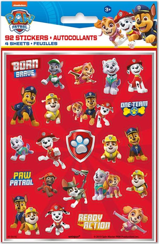 PAW PATROL STICKERS (4 SHEETS)