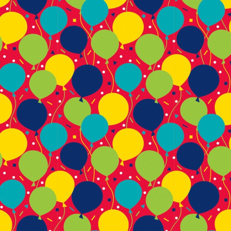 30" X 5 FT BALLOON PATTERN GIFT WRAP