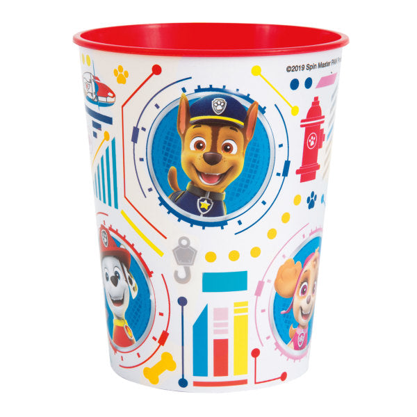 VERRE EN PLASTIQUE 16 OZ - MOTIFS DE LA PAT' PATROUILLE