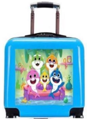 VALISE DELUXE BABY SHARK AVEC SERRURE 18" (46 CM) - COULEURS ASST