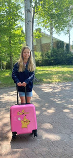 VALISE DELUXE POKEMON PIKACHU ROSE AVEC SERRURE 18" (46 CM)