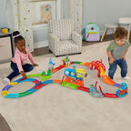 VTECH - SUPER CIRCUIT TRAIN ÉDUCATIF + ADAM TRAIN MARCHAND