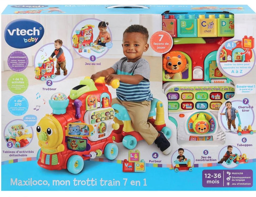VTECH - MAXILOCO, MY 4-IN-1 RIDE-ON TRAIN (MAXI RIDE-ON)
